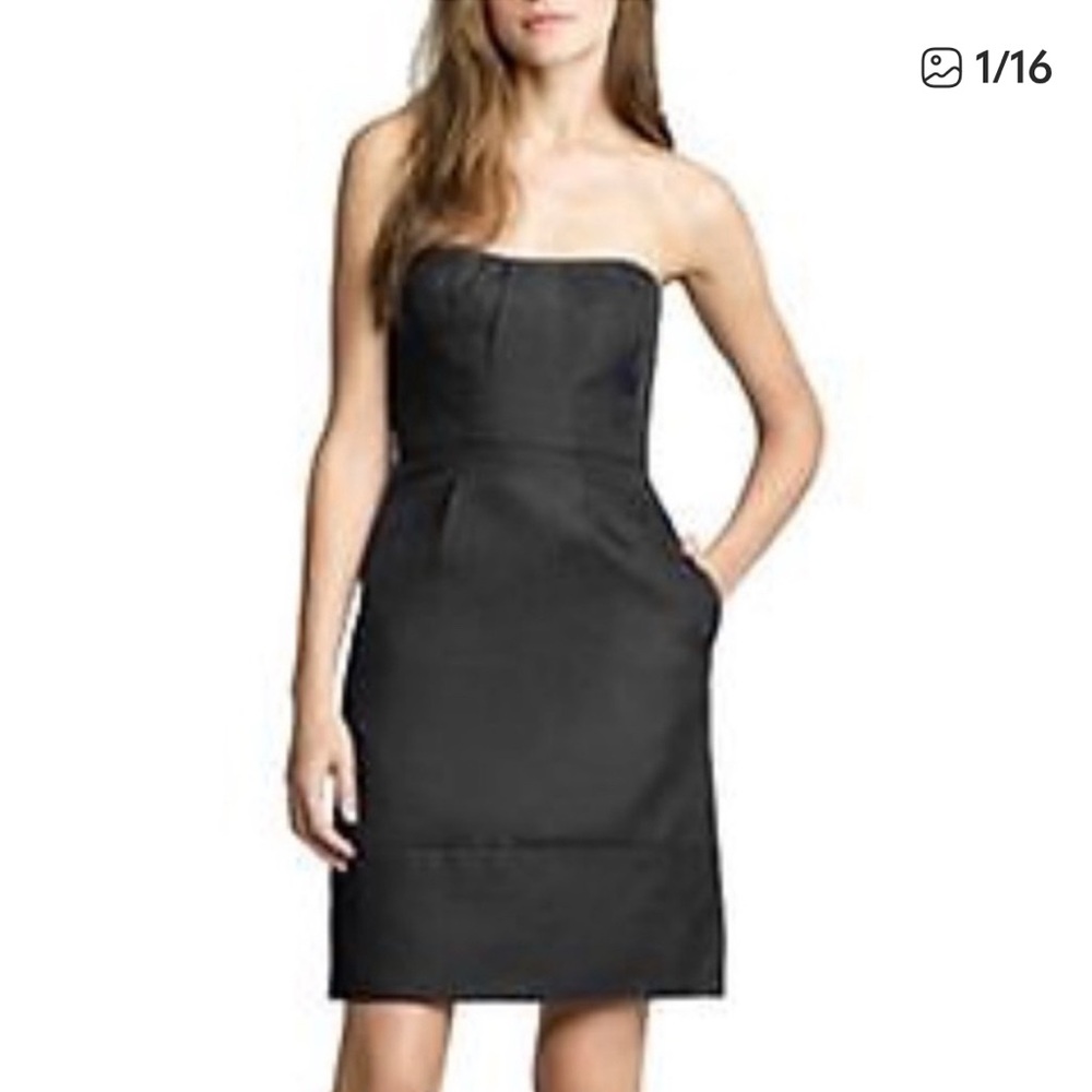 NWT J. Crew strapless red cotton cady dress